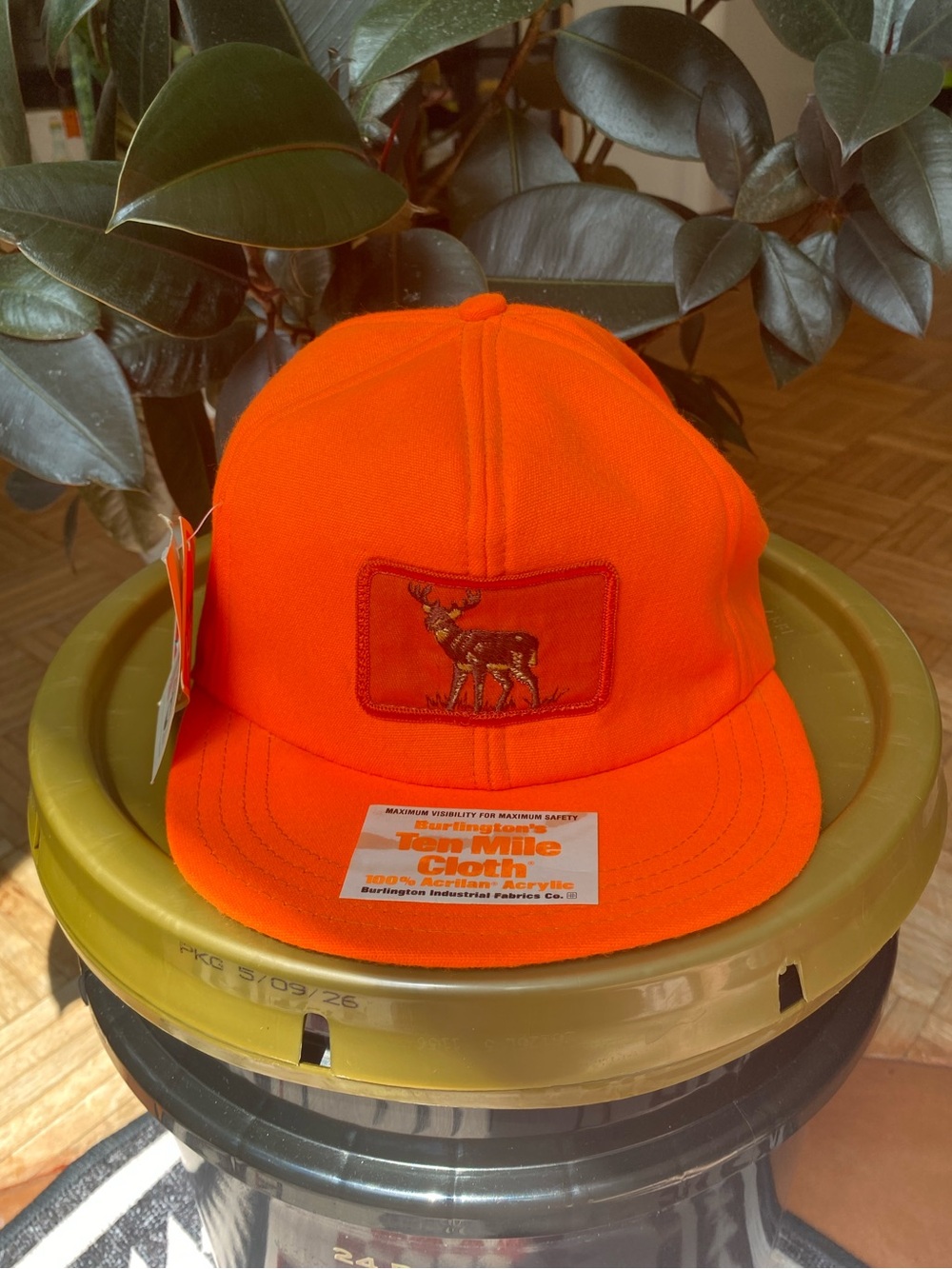 Vintage American Hunter Blaze Orange Deer Patch Hunting New with Tags XL